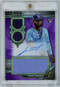 2024 Topps Triple Threads Junior Caminero #RAR-JC Relic Patch Auto RPA /75 Rookie RC Baseball Card