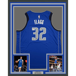 Framed Autographed/Signed Cooper Flagg 35x39 Dallas Mavericks Royal Blue Authentic Basketball Jersey PSA/DNA COA