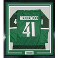 Framed Autographed/Signed Scott Wedgewood 35x39 Colorado Green St. Patrick's Day Hockey Jersey Beckett BAS COA
