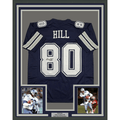 Framed Autographed/Signed Tony Hill 35x39 Dallas Blue Football Jersey JSA COA