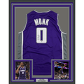 Framed Autographed/Signed Malik Monk 35x39 Sacramento Purple Basketball Jersey Beckett BAS COA