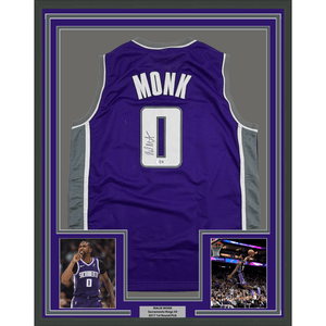 Framed Autographed/Signed Malik Monk 35x39 Sacramento Purple Basketball Jersey Beckett BAS COA
