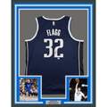 Framed Autographed/Signed Cooper Flagg 35x39 Dallas Mavericks Navy Blue Authentic Basketball Jersey Fanatics COA