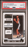Graded 2023 Panini Contenders Victor Wembanyama #11 Retail Rookie RC Basketball Card PSA 10 Gem Mint
