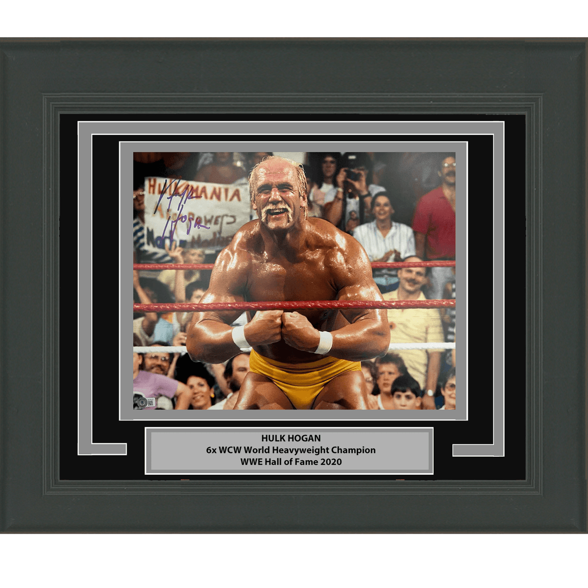 Framed Autographed/Signed Hulk Hogan 16x20 WWE WWF Hulkamania Wrestling Photo Beckett BAS COA #12