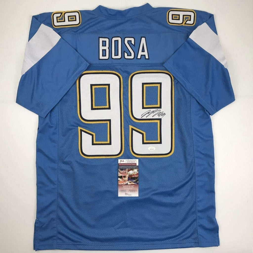Autographed/Signed Joey Bosa Los Angeles LA Powder Blue Football Jersey JSA COA