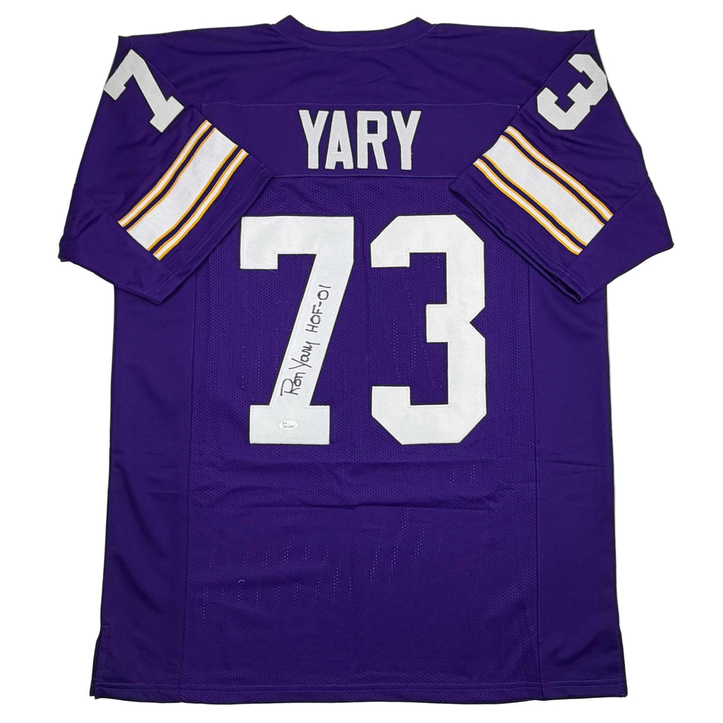 Autographed/Signed Ron Yary HOF 01  Minnesota Purple Football Jersey JSA COA