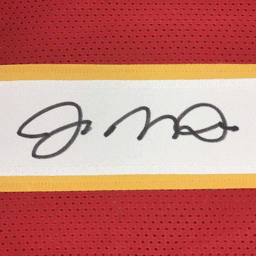 Autographed/Signed Joe Montana Kansas City Red Football Jersey JSA COA