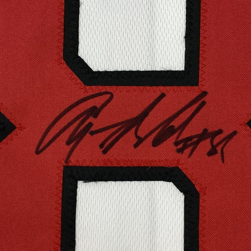 Framed Autographed/Signed Anquan Boldin 35x39 Arizona White Football Jersey JSA COA