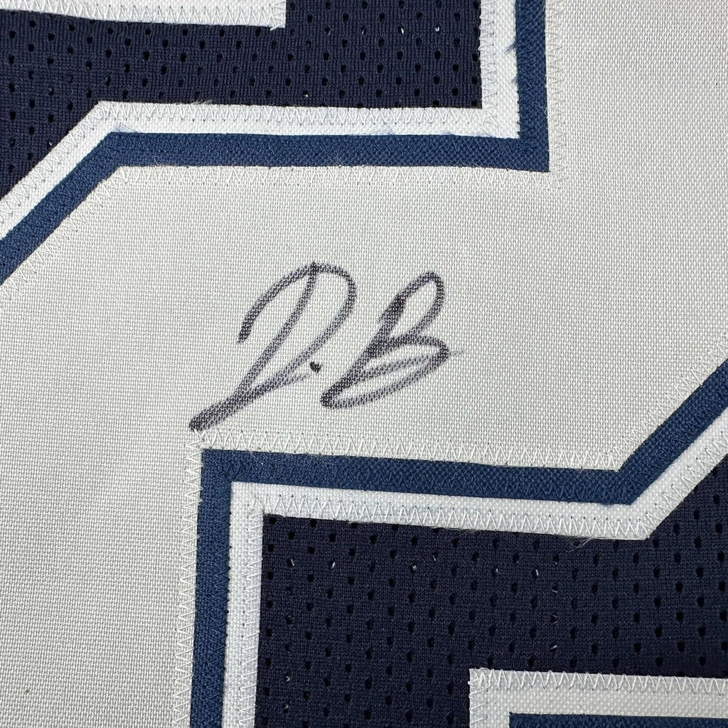 Framed Autographed/Signed Daron Bland 35x39 Dallas Blue Football Jersey JSA COA