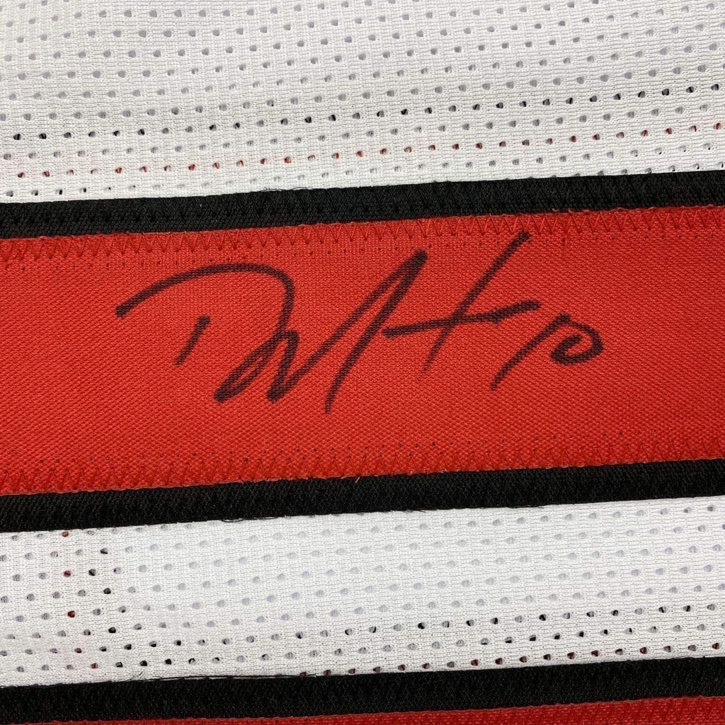 Framed Autographed/Signed DeAndre Hopkins 35x39 Arizona White Football Jersey JSA COA