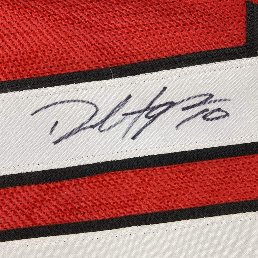Framed Autographed/Signed DeAndre Hopkins 35x39 Arizona Red Football Jersey JSA COA