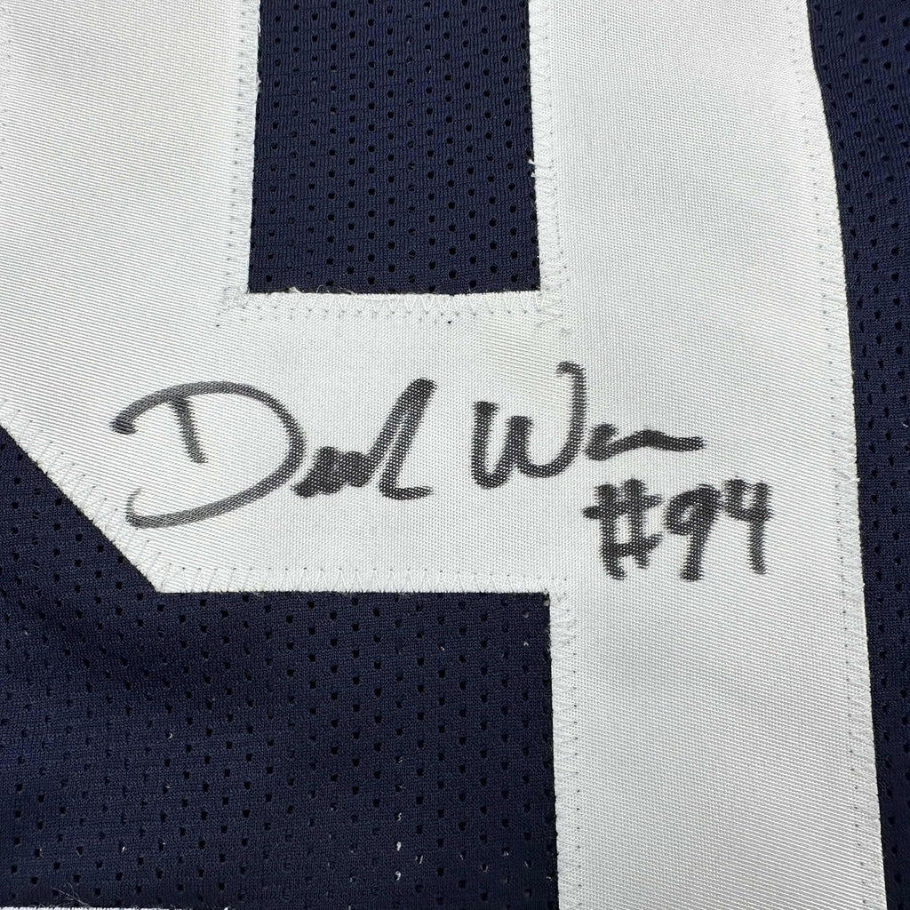 Framed Autographed/Signed Demarcus Ware 35x39 Dallas Thanksgiving Day Football Jersey Beckett BAS COA