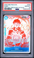 Graded 2025 One Piece Sabo #049 Trading Card Game PSA 10 Gem Mint