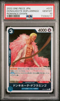 Graded 2022 One Piece Donquixote Doflamingo #073 Trading Card Game PSA 10 Gem Mint