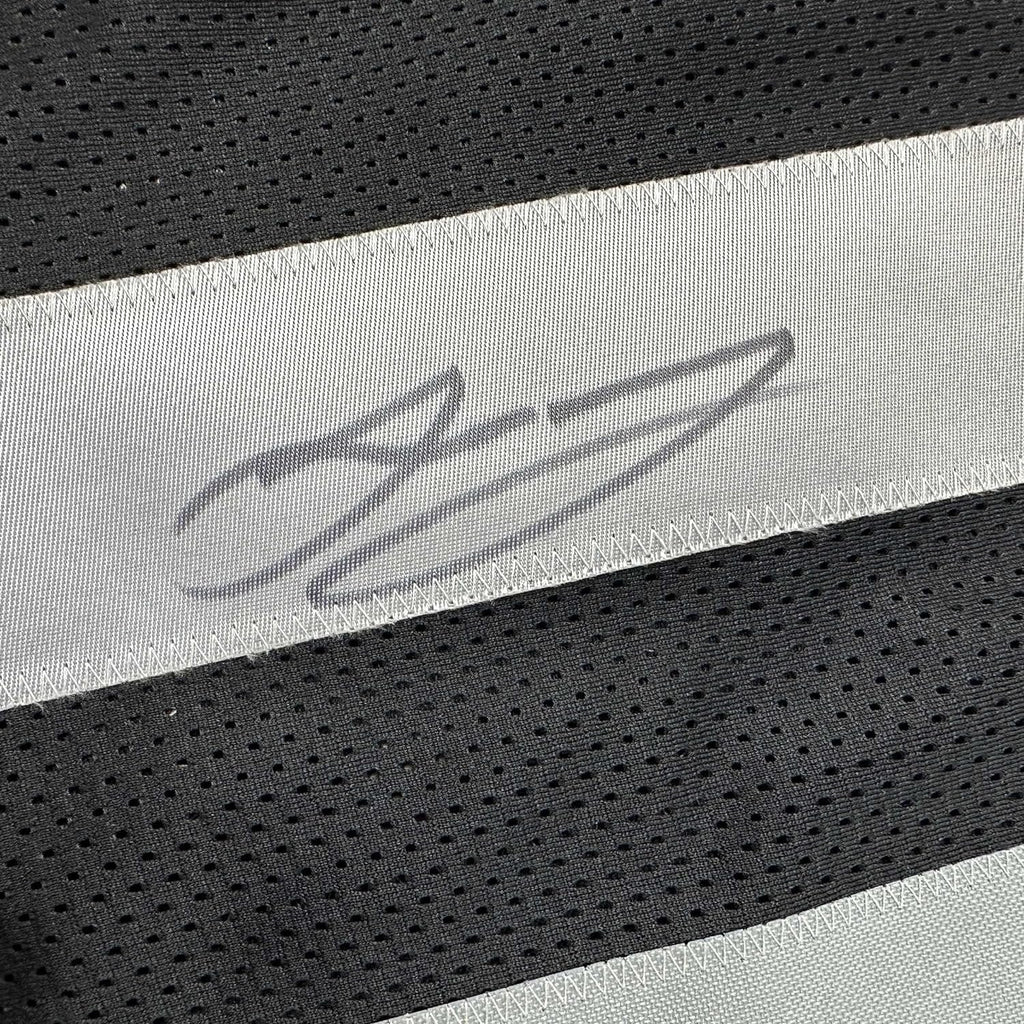 Framed Autographed/Signed Jakobi Meyers 35x39 Las Vegas Oakland Black Football Jersey Beckett BAS COA