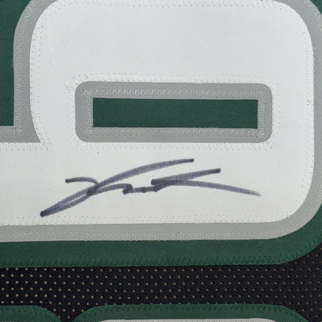 Framed Autographed/Signed Jalen Carter 35x39 Philadelphia Black Football Jersey Beckett BAS COA