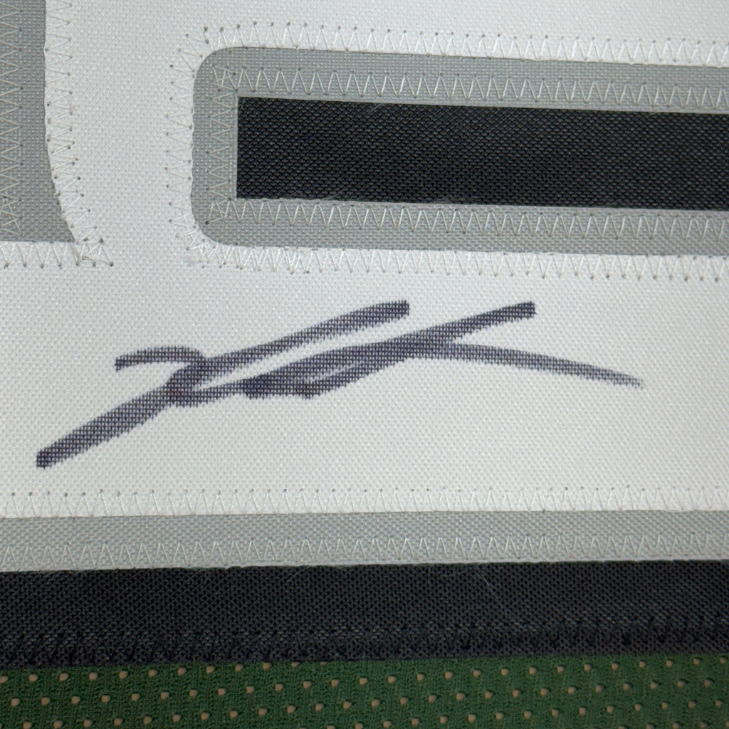 Framed Autographed/Signed Jalen Carter 35x39 Philadelphia Green Football Jersey Beckett BAS COA