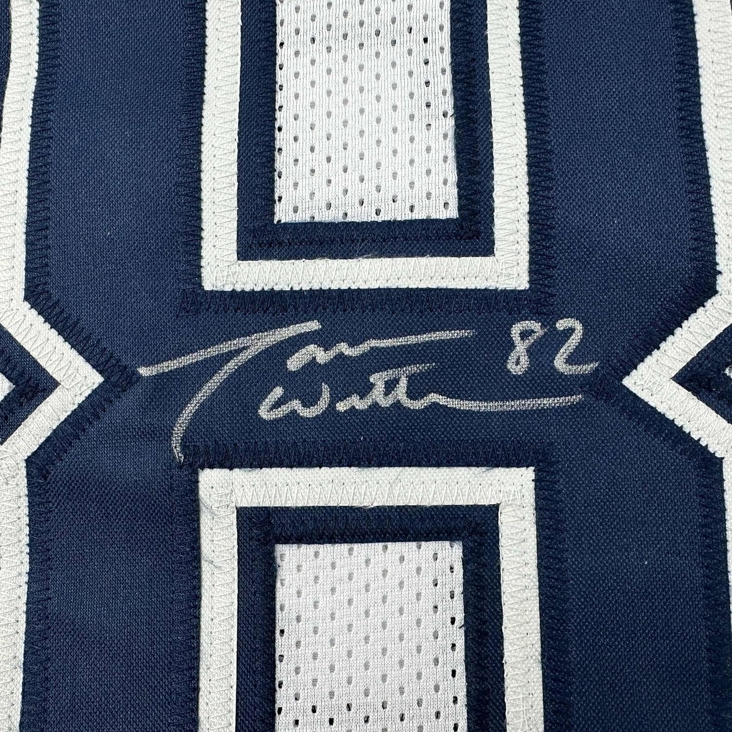 Framed Autographed/Signed Jason Witten 35x39 Dallas White Color Rush Football Jersey Beckett BAS COA