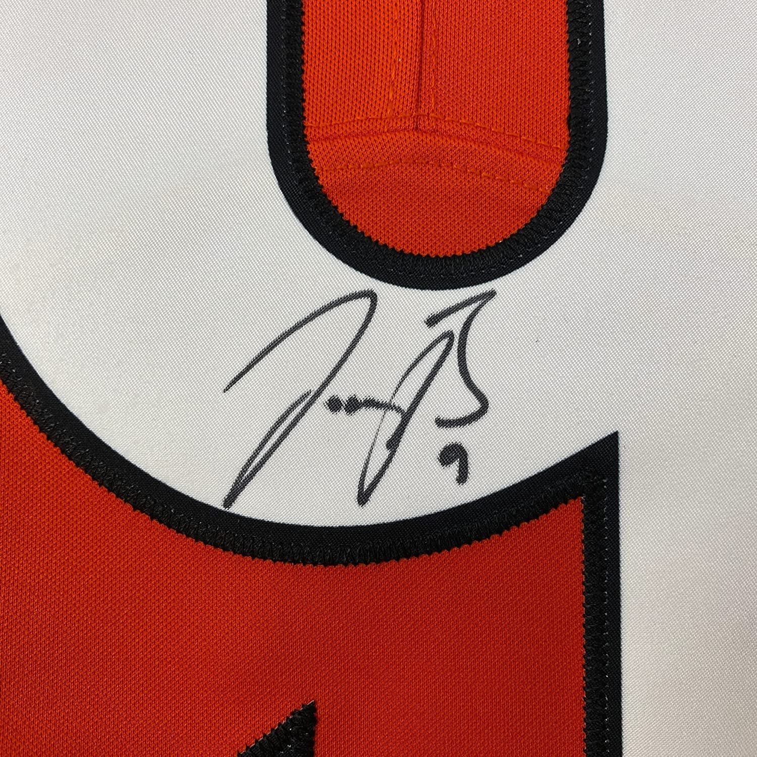 Framed Autographed/Signed Joe Burrow 35x39 Cincinnati Bengals Orange Authentic Nike Limited Football Jersey Fanatics COA