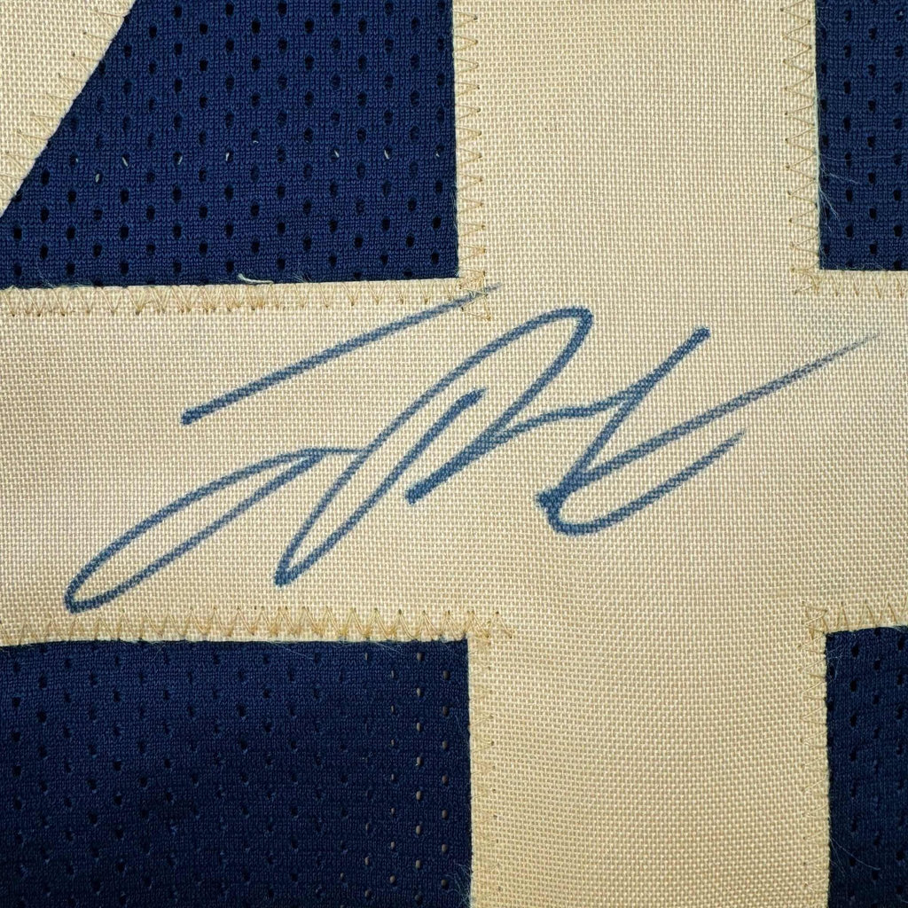 Framed Autographed/Signed Joey Porter Jr. 35x39 Pittsburgh Color Rush Football Jersey JSA COA