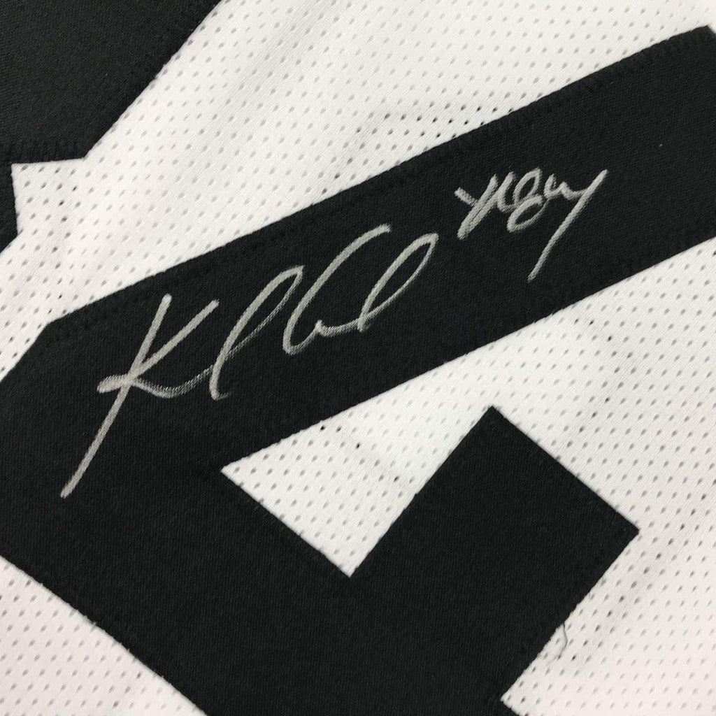 Framed Autographed/Signed Keelan Cole 35x39 Jacksonville White Football Jersey JSA COA