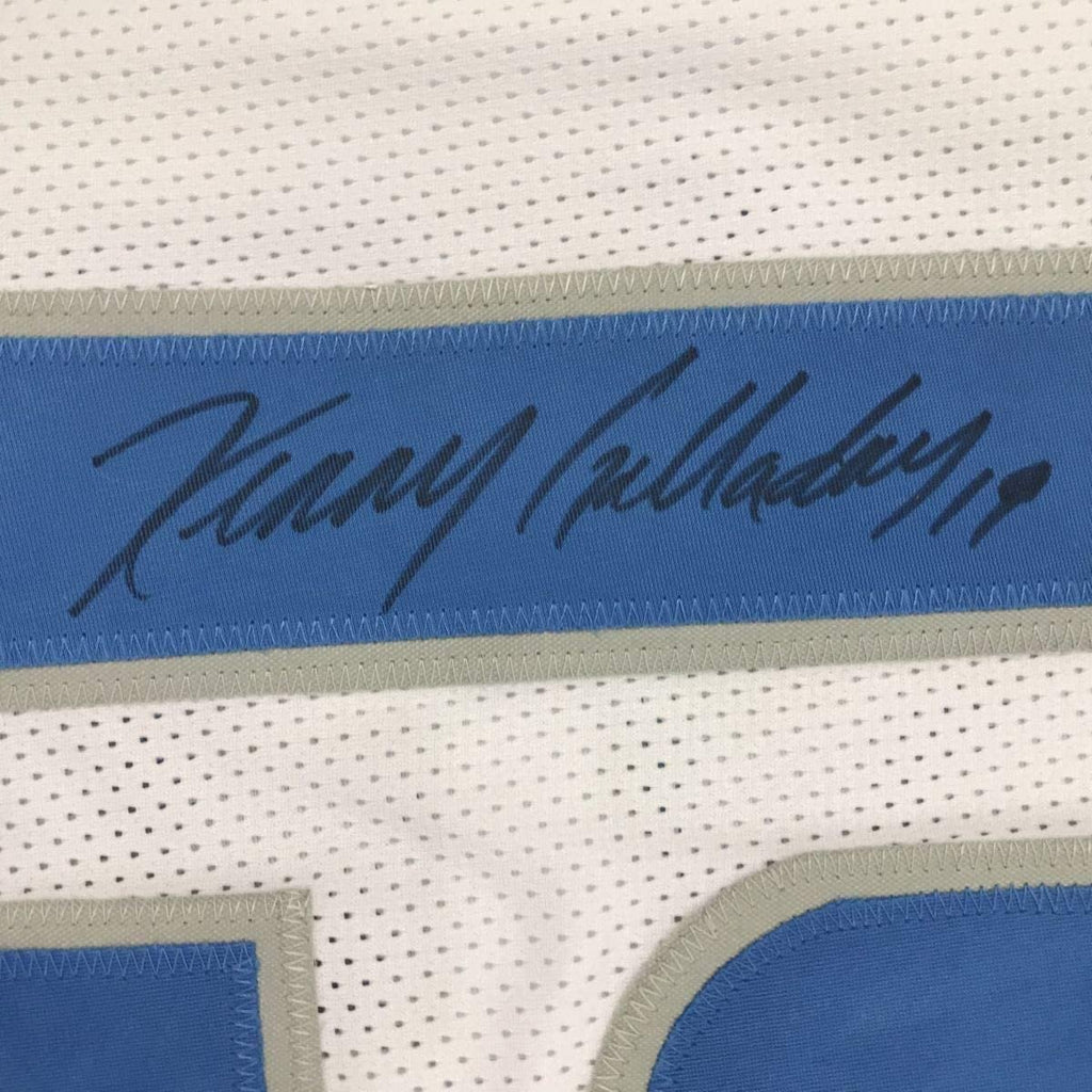 Framed Autographed/Signed Kenny Golladay 35x39 Detroit White Football Jersey JSA COA