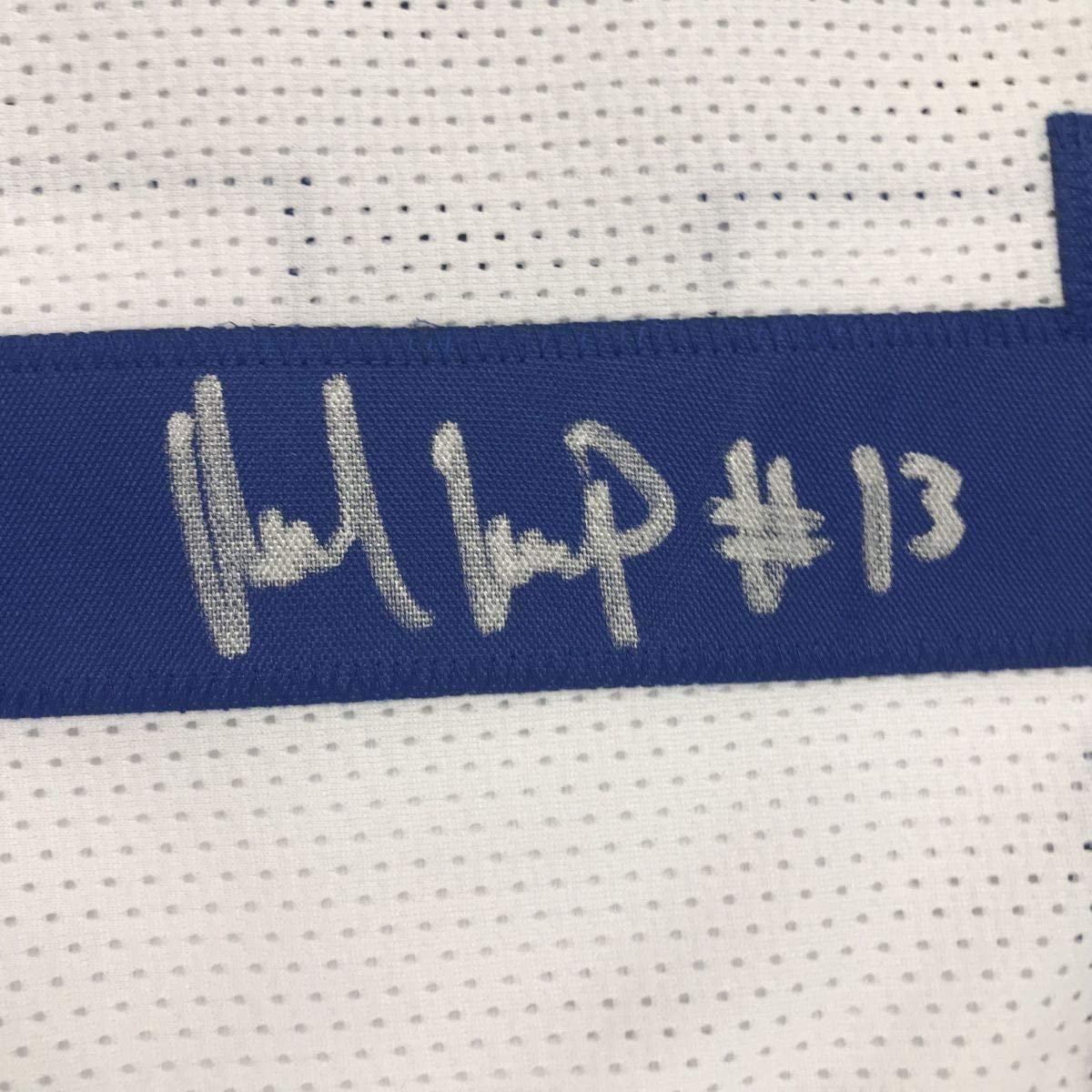 Framed Autographed/Signed Michael Gallup 35x39 Dallas White Football Jersey Beckett BAS COA