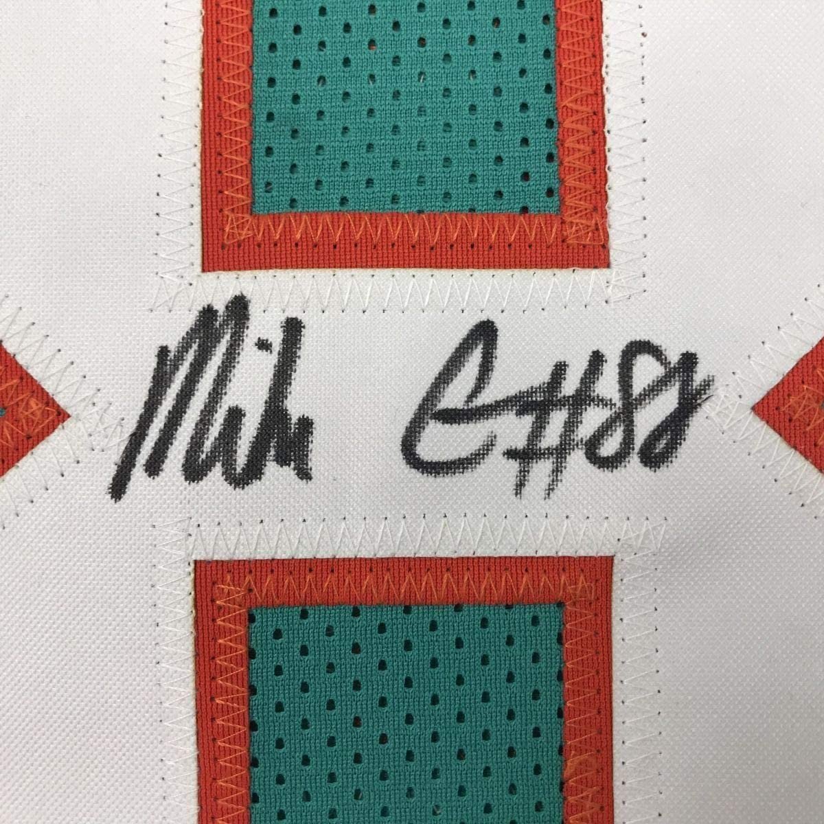 Framed Autographed/Signed Mike Gesicki 35x39 Miami Teal Football Jersey JSA COA