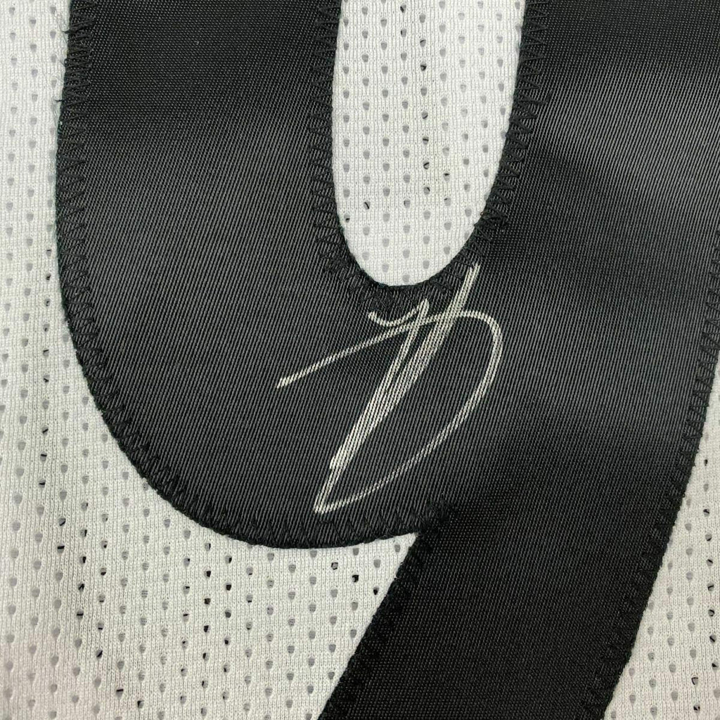 Framed Autographed/Signed Minkah Fitzpatrick 35x39 Pittsburgh White Football Jersey JSA COA