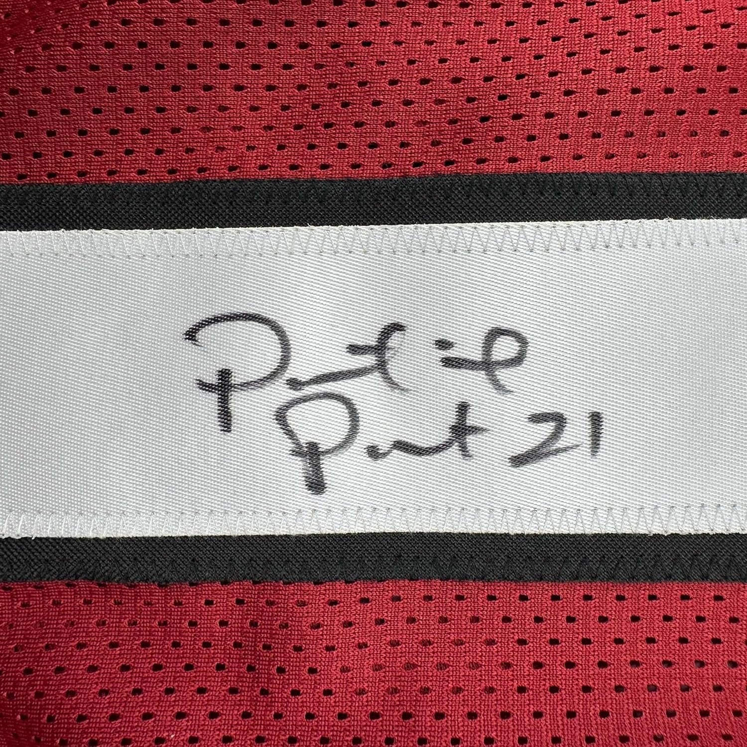 Framed Autographed/Signed Patrick Peterson 35x39 Arizona Red Football Jersey JSA COA
