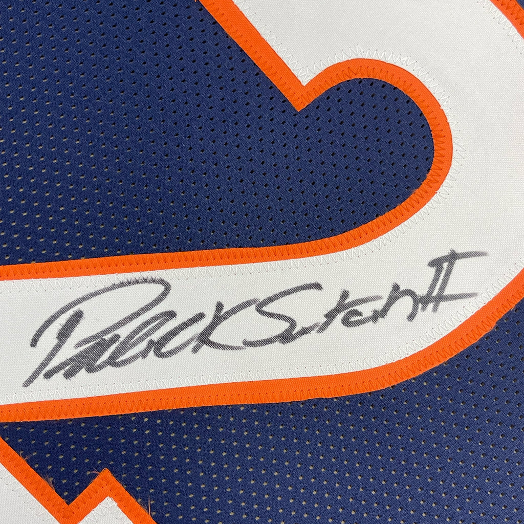 Framed Autographed/Signed Patrick Surtain II 35x39 Denver Blue Football Jersey JSA COA