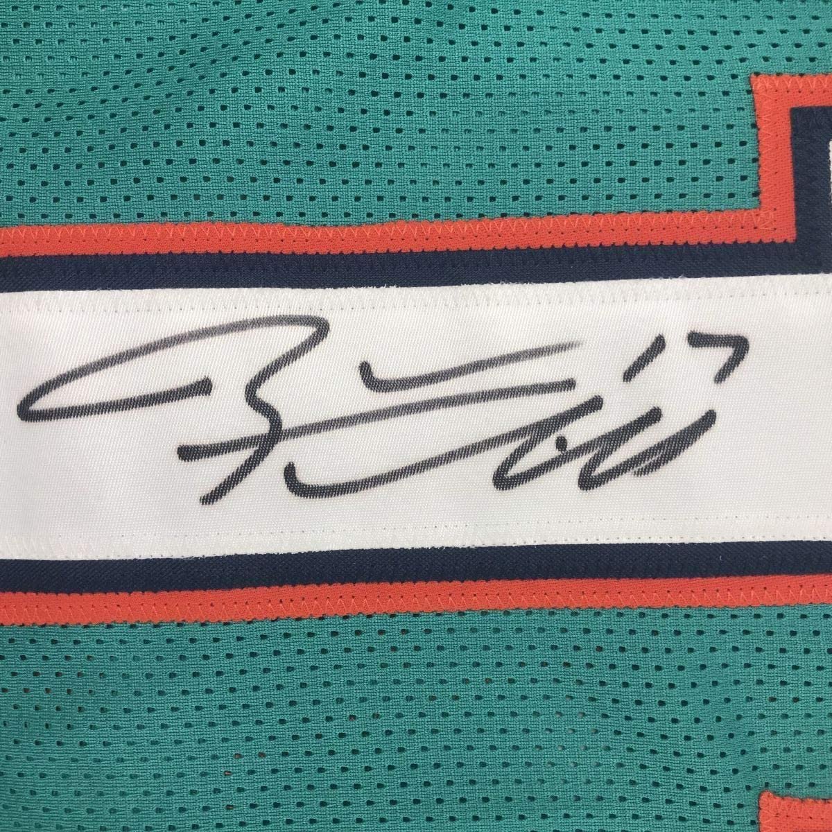Framed Autographed/Signed Ryan Tannehill 35x39 Miami Teal Football Jersey Beckett BAS COA