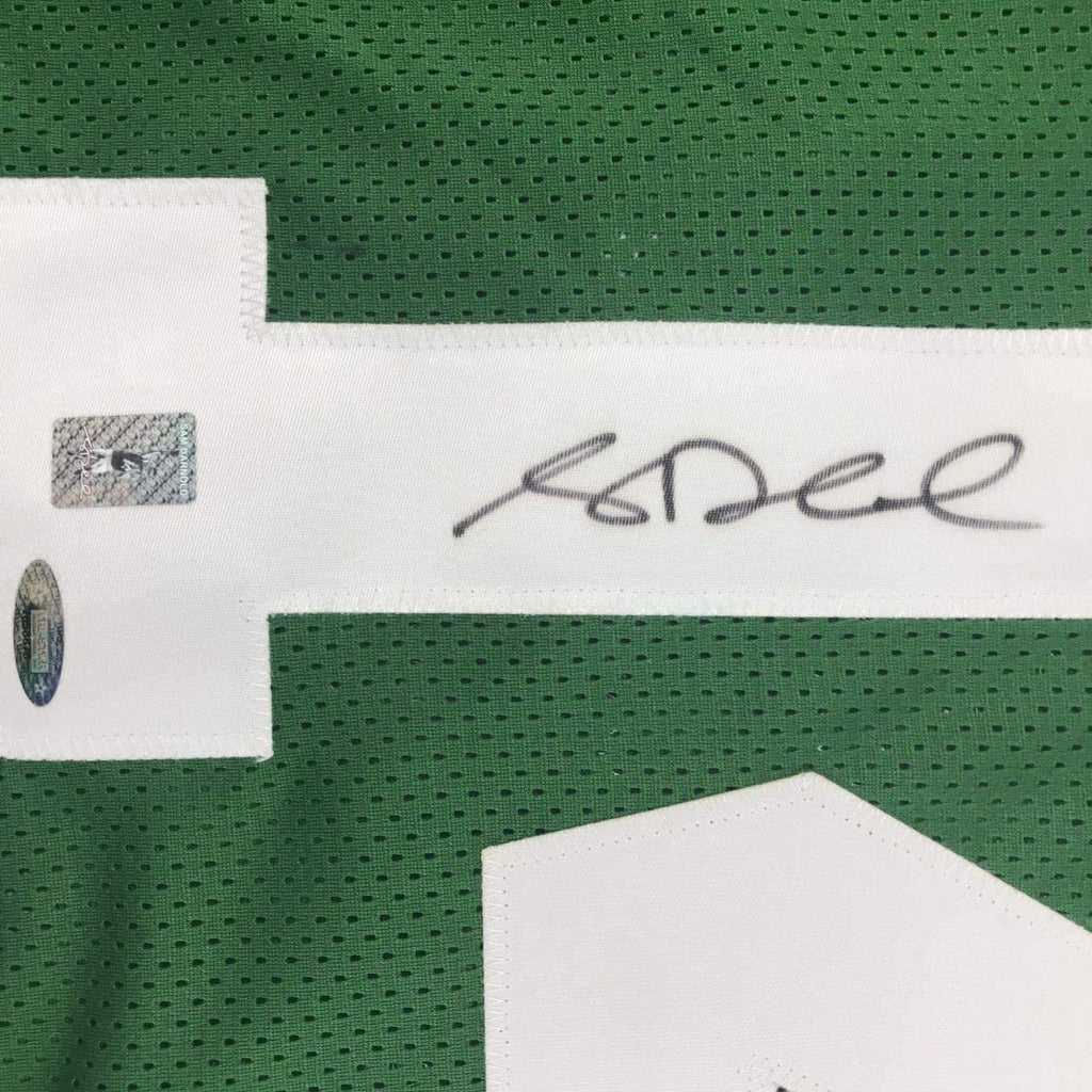 Framed Autographed/Signed Sam Darnold 35x39 New York Green Rookie Football Jersey Tristar COA