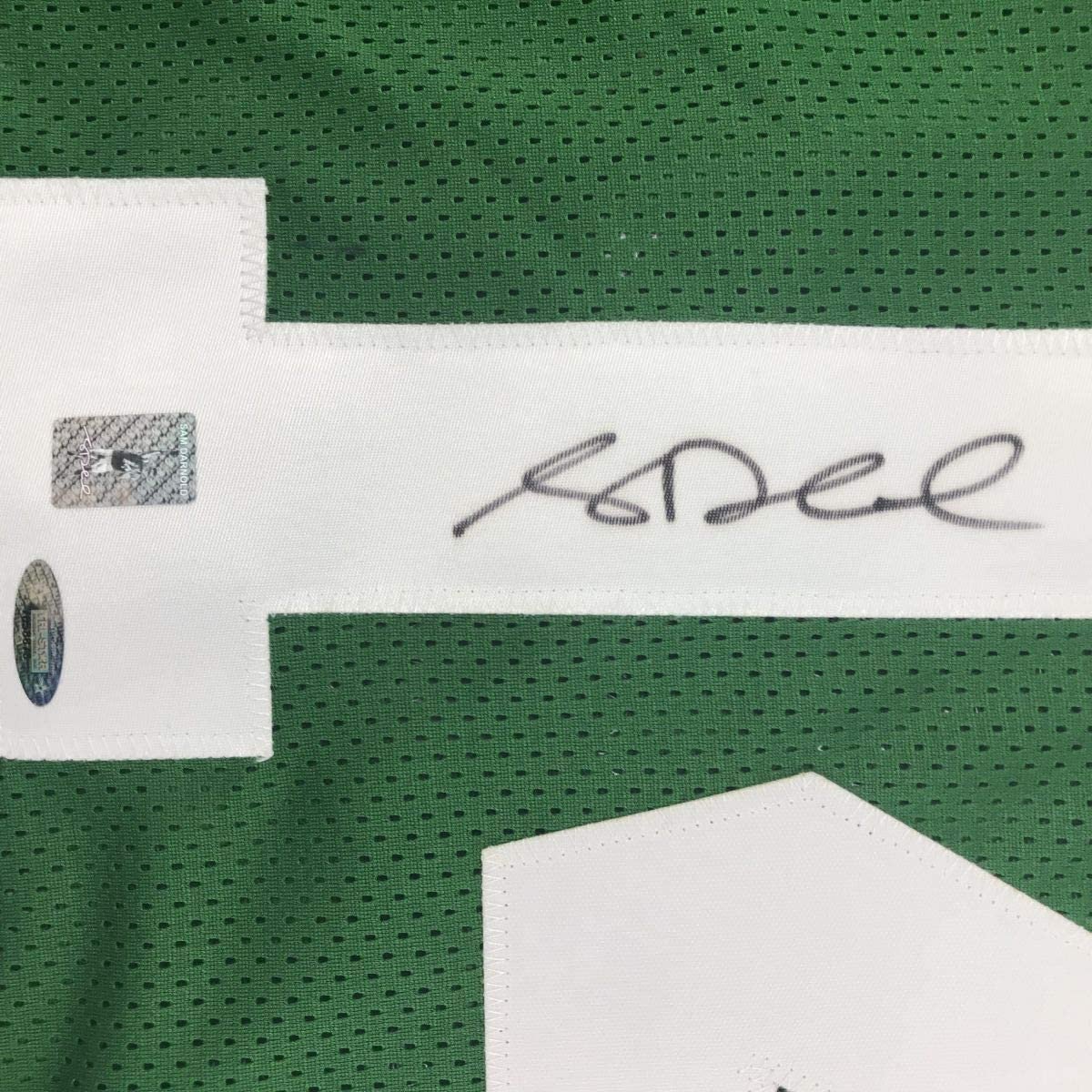 Framed Autographed/Signed Sam Darnold 35x39 New York Green Rookie Football Jersey Tristar COA