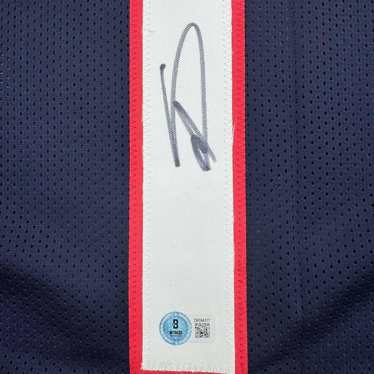 Framed Autographed/Signed Stefon Diggs 35x39 Houston Blue Football Jersey Beckett BAS COA
