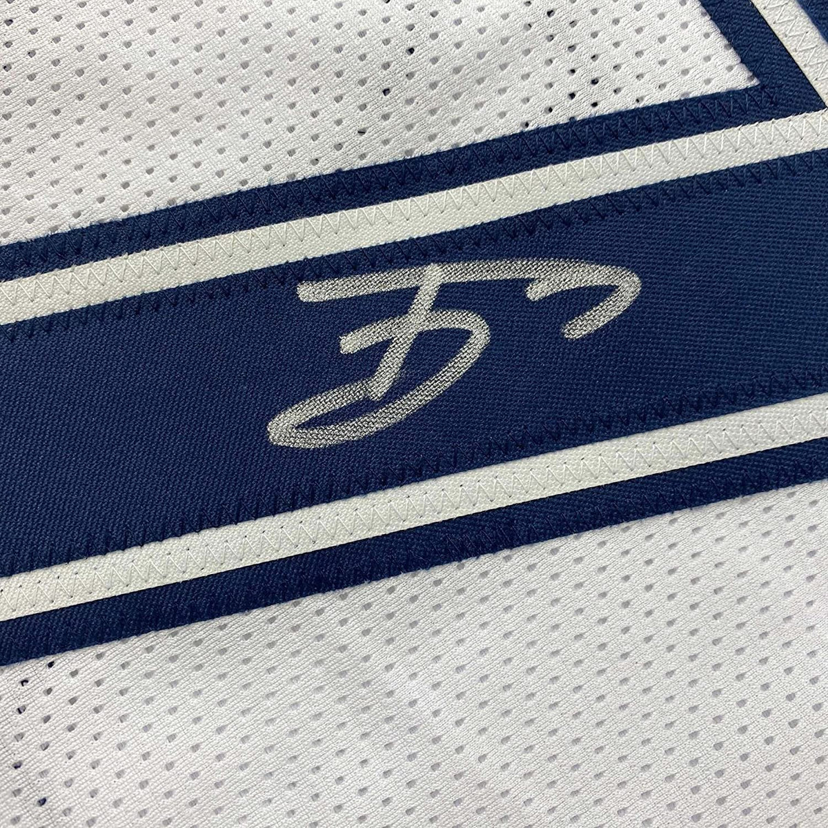 Framed Autographed/Signed Trevon Diggs 35x39 Dallas Color Rush White Football Jersey JSA COA