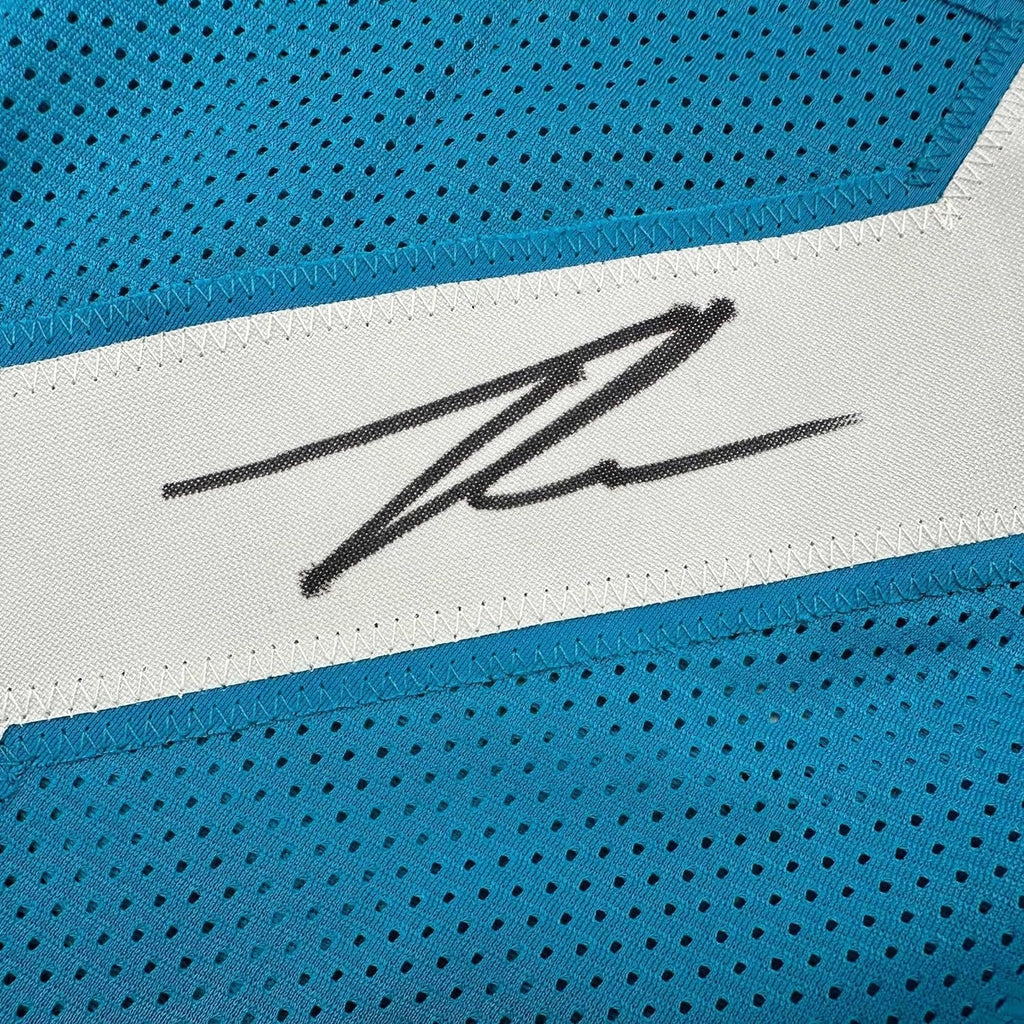 Framed Autographed/Signed Tyson Campbell 35x39 Jacksonville Teal Football Jersey JSA COA