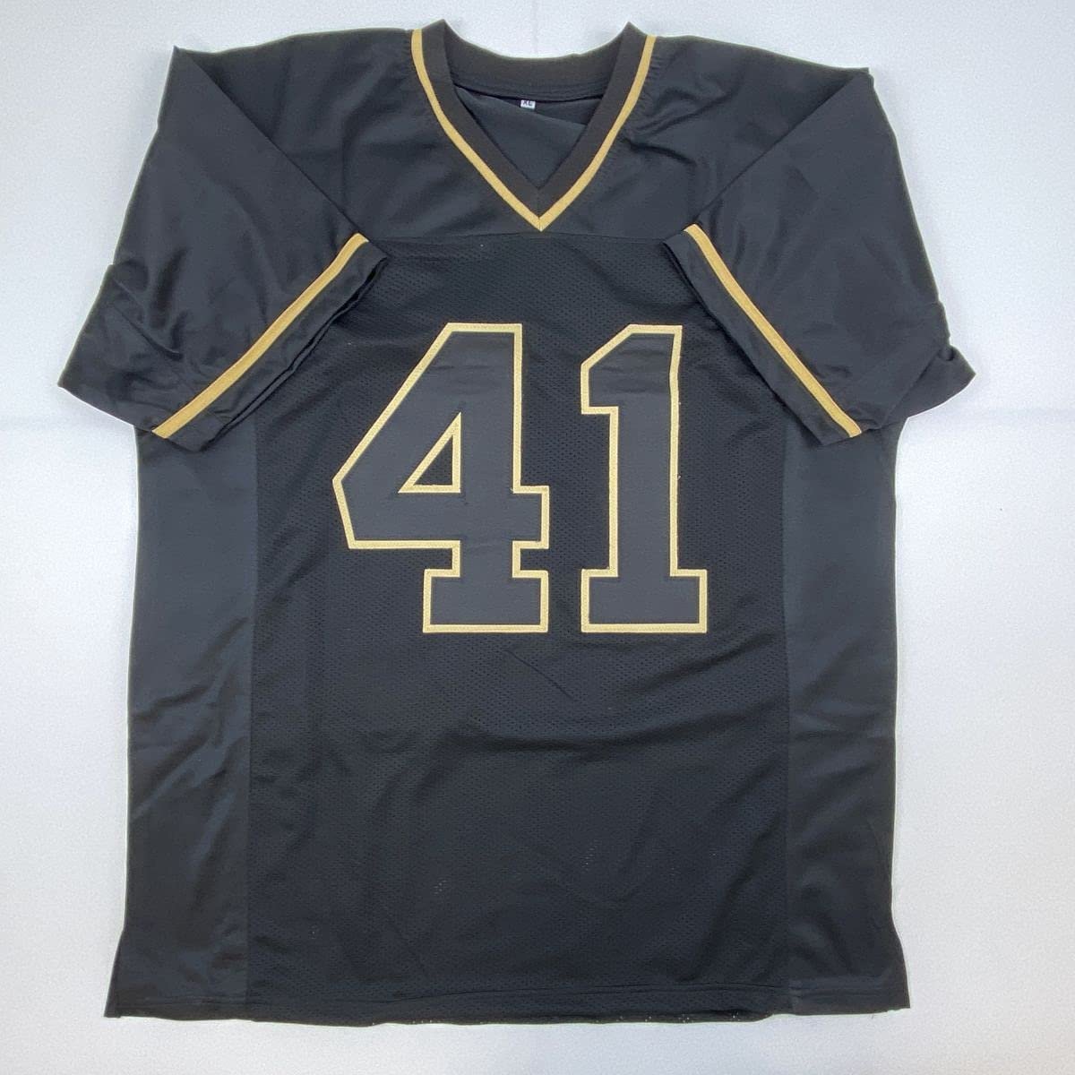 Autographed/Signed Alvin Kamara New Orleans Blackout Football Jersey Beckett BAS COA