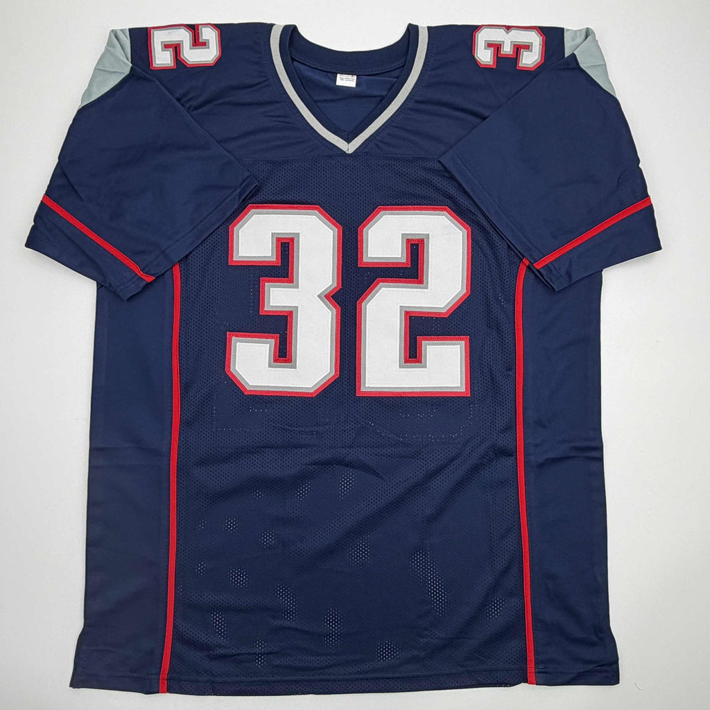 Autographed/Signed Antowain Smith 2x SB Champ New England Blue Football Jersey JSA COA