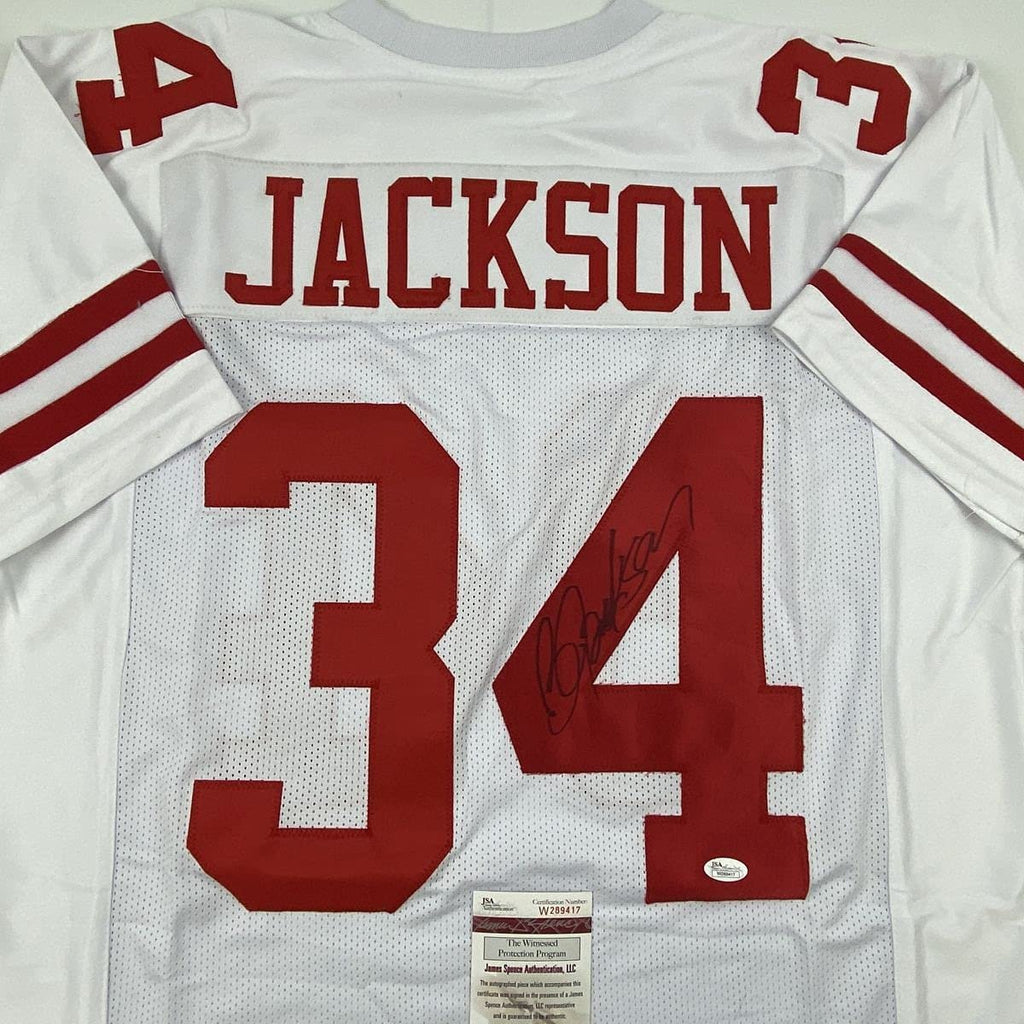 Autographed/Signed Bo Jackson AFC Pro Bowl White Football Jersey JSA COA
