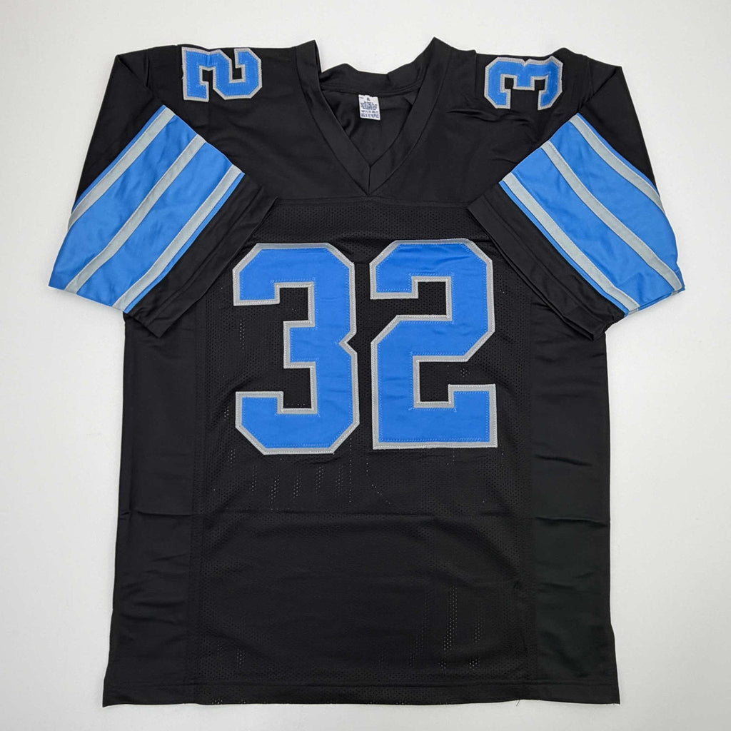 Autographed/Signed Brian Branch Detroit Black Football Jersey Beckett BAS COA