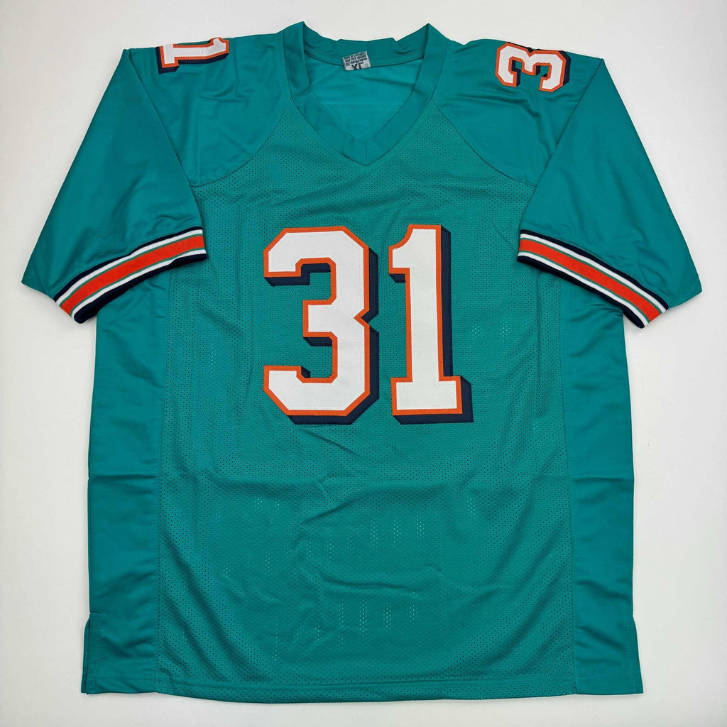 Autographed/Signed Brock Marion Miami Teal Football Jersey JSA COA