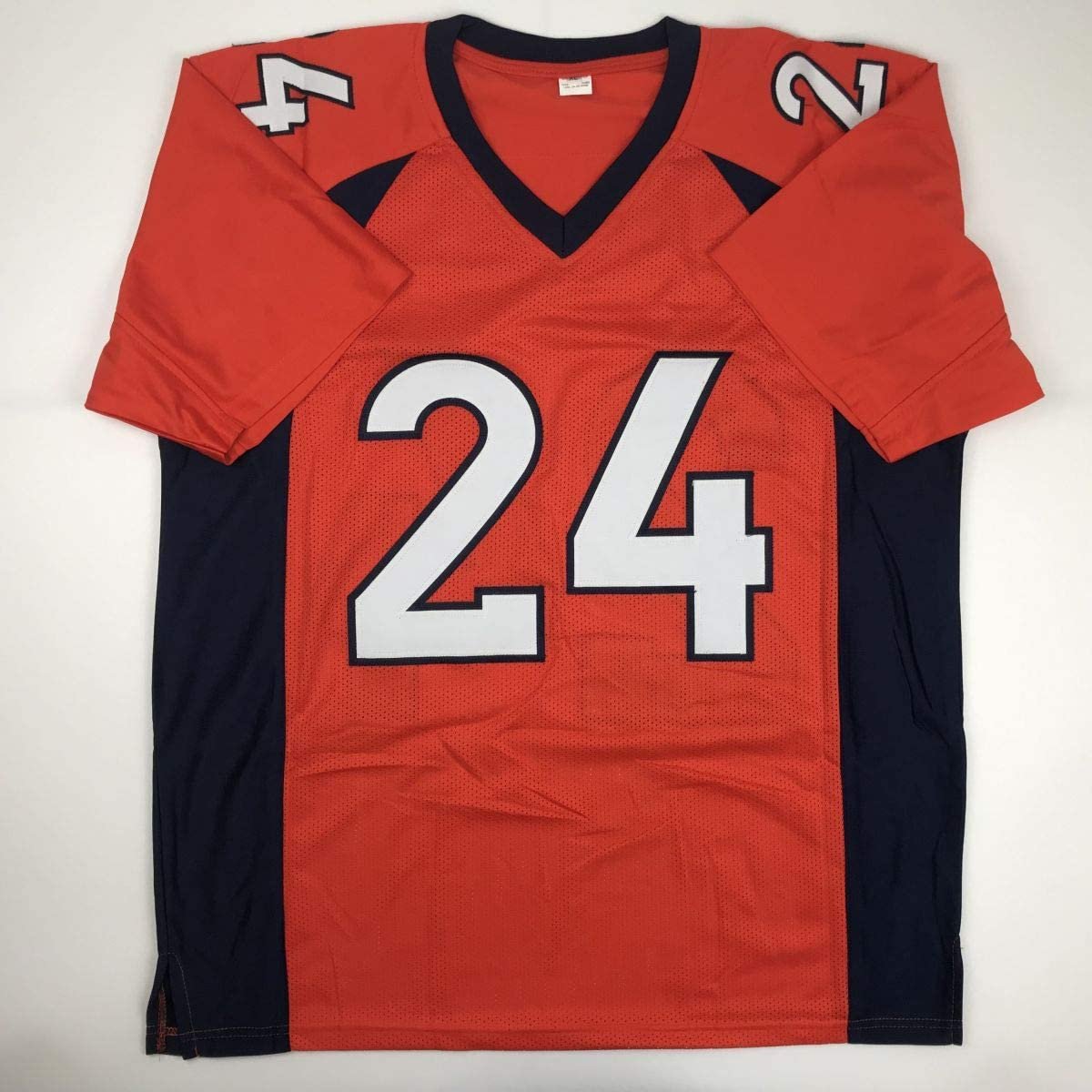 Autographed/Signed Champ Bailey Denver Orange Football Jersey Beckett BAS COA
