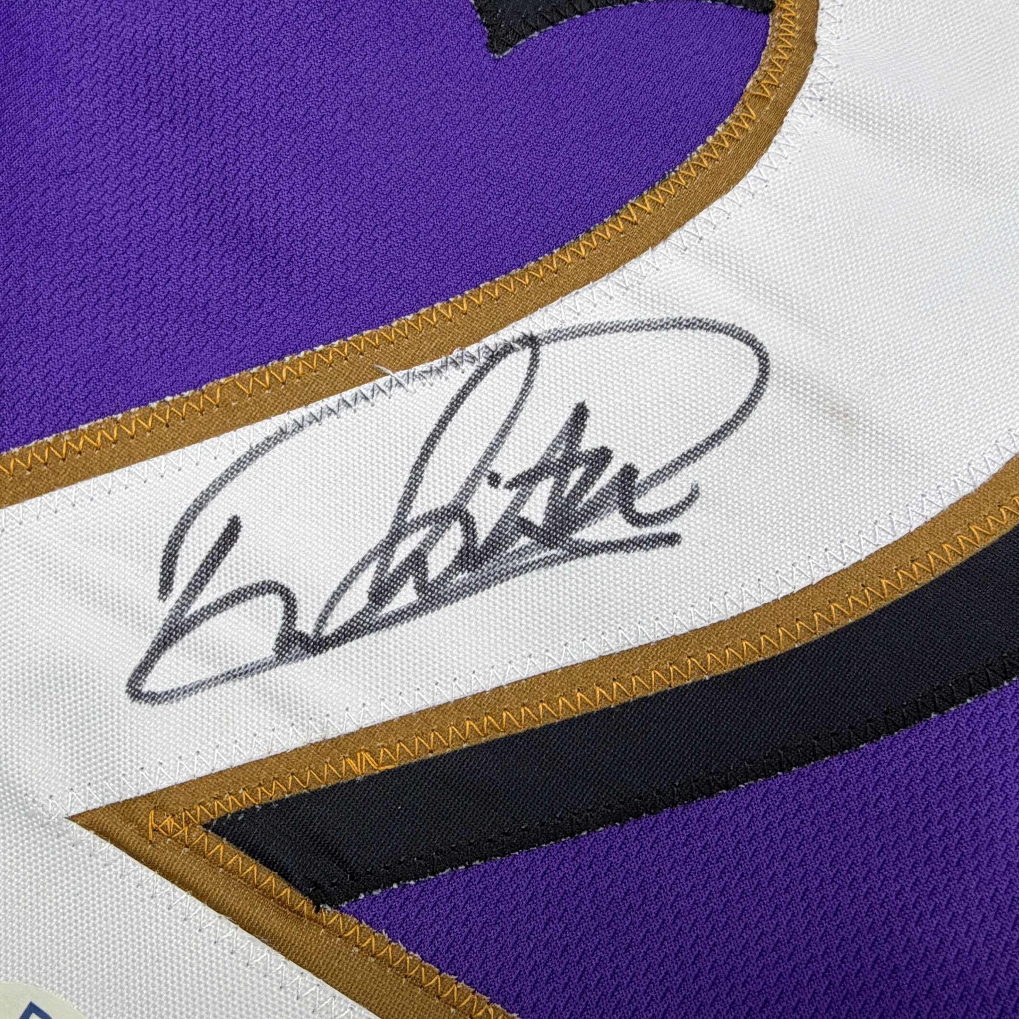 Autographed/Signed Derrick Henry Baltimore Purple Football Jersey JSA COA