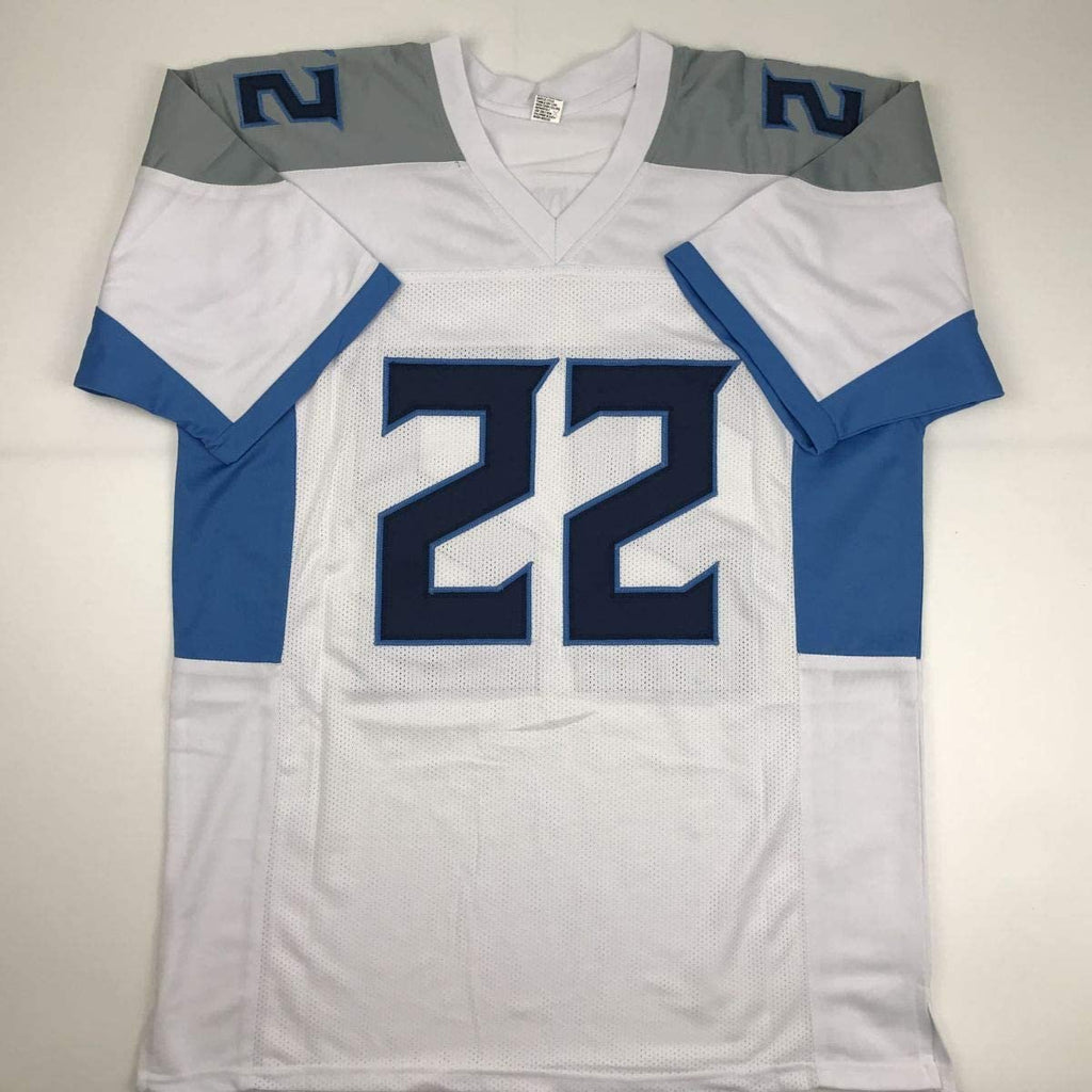 Autographed/Signed Derrick Henry Tennessee White Football Jersey JSA COA