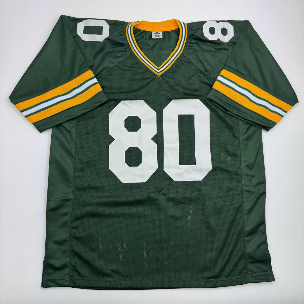 Autographed/Signed Donald Driver Green Bay Green Football Jersey JSA COA