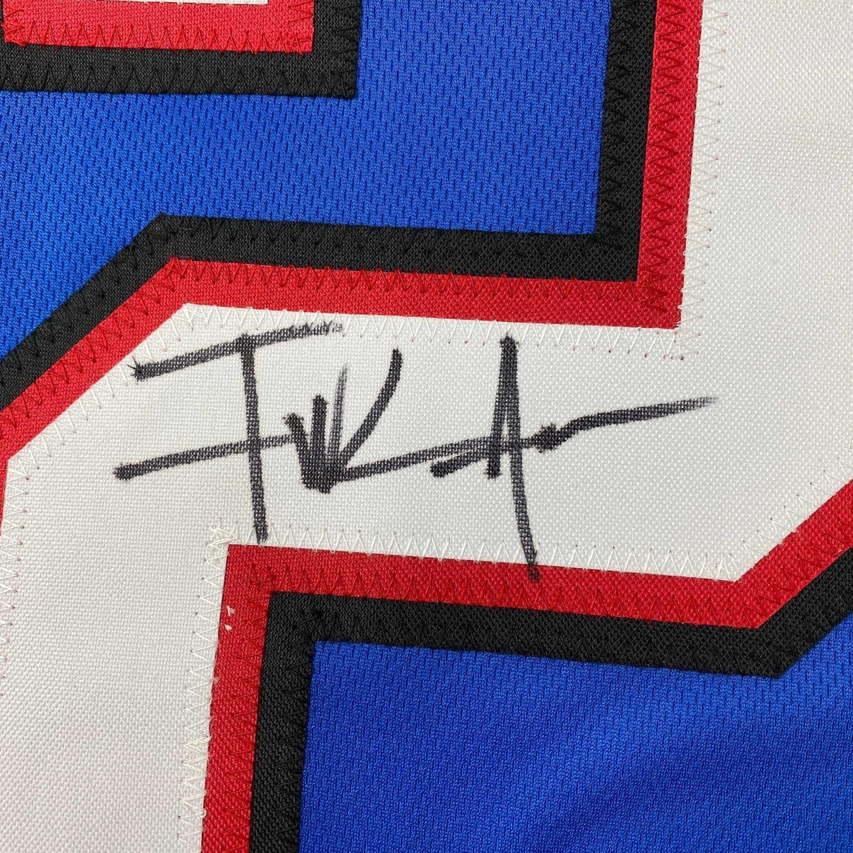 Autographed/Signed Frank Gore Buffalo Blue Football Jersey JSA COA