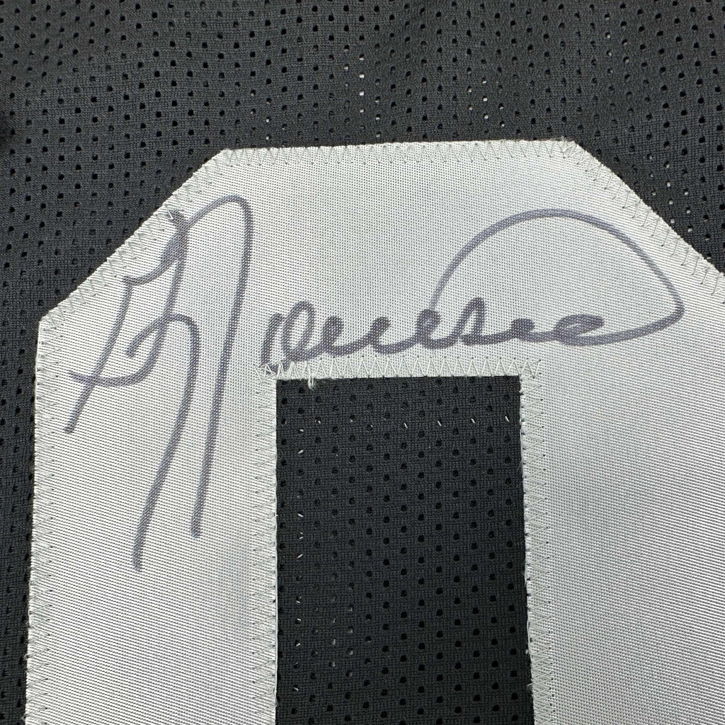 Autographed/Signed Greg Townsend Oakland Black Football Jersey JSA COA
