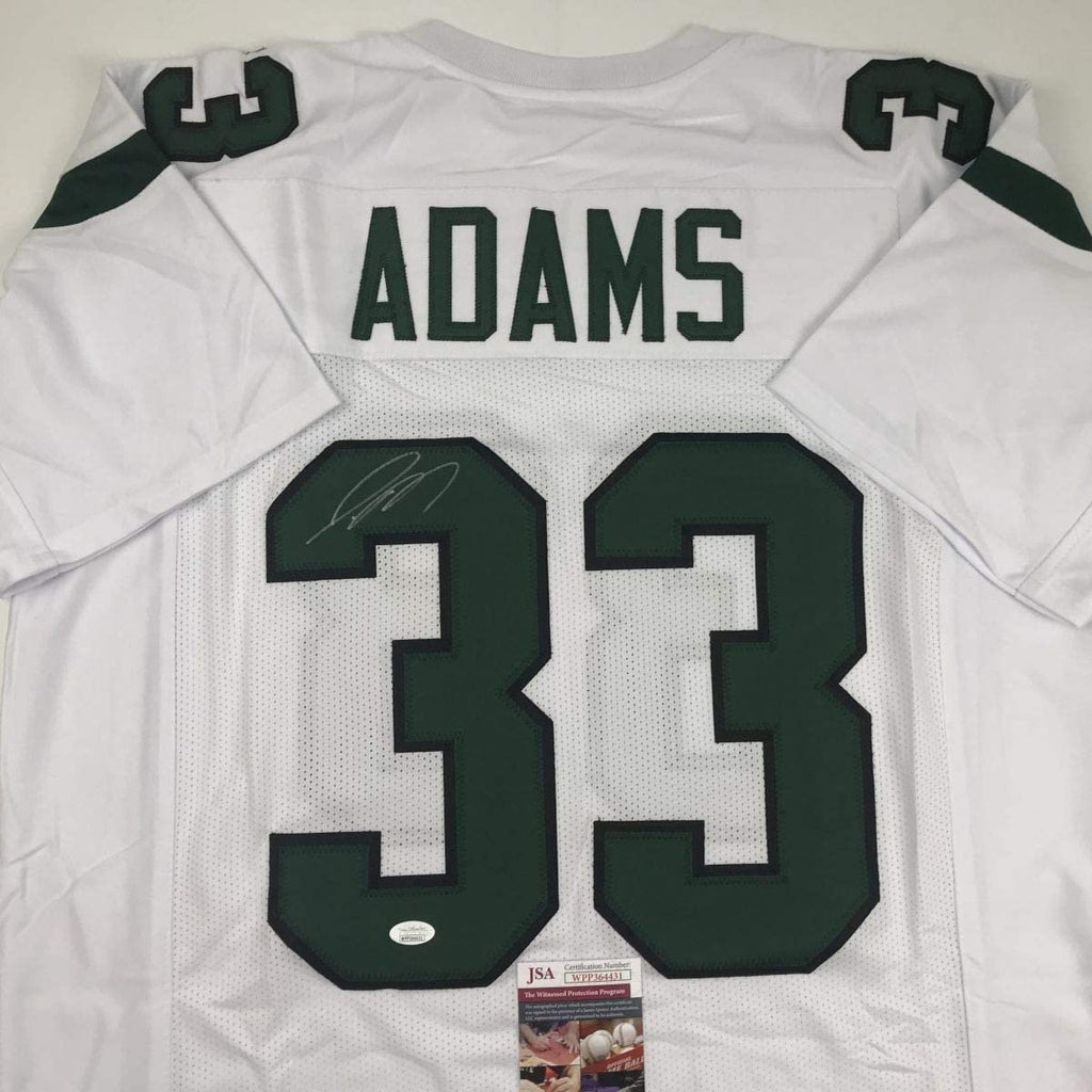 Autographed/Signed Jamal Adams New York White Football Jersey JSA COA